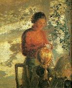 Anna Ancher to smapiger far undervisning i syning china oil painting artist